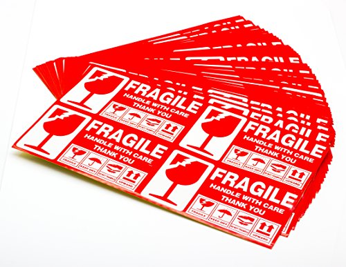 Large (6" X 3.5") Shipping Labels 300 pcs Fragile Handle with Care Warning Stickers Keep Dry Upward Do Not Trample - size: STK-01 300pcs