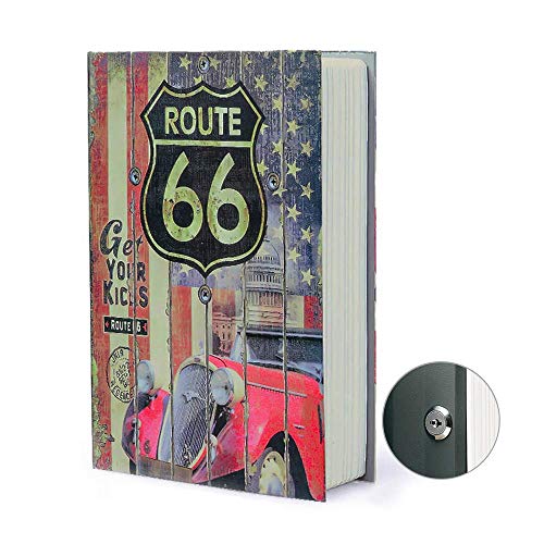 Diversion Book Safe Storage Box, Dictionary Secret Safe with Security Combination Lock/Key - style: 66 Route-Key