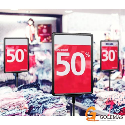 Sign Holder Stand 8.5 x 11 for Indoor Lightweight Portable Signage Display