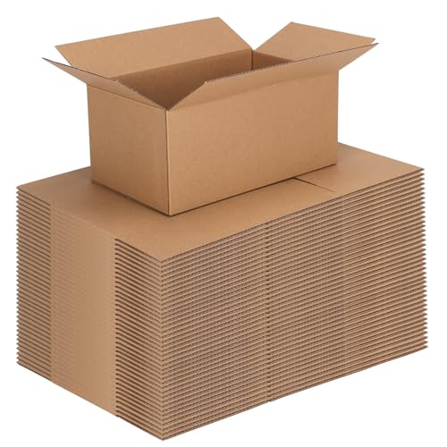 CRUGLA 40 Packs 9x5x4 Shipping Boxes, Brown Mailing Boxes - size: 9x5x4 Inch