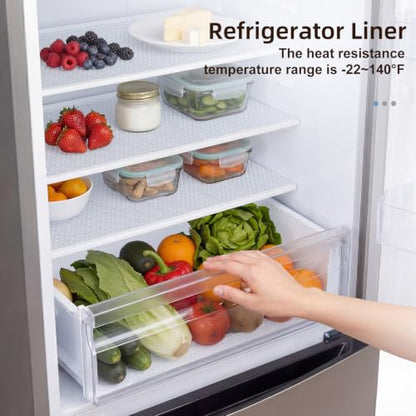 PABUSIOR Clear Shelf Liners for Cabinets: 15"W x 240"L Dual-Sided Non-Slip - size: 15"W x 240"L