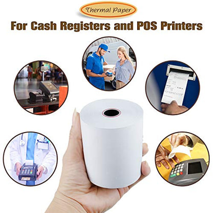 3 1/8" x 230' Credit Card Thermal Receipt Paper 50 Rolls - size: 3-1/8" x 230', style: 50 Rolls