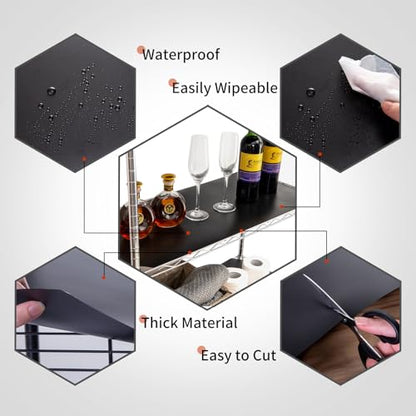 Poofzy Wire Shelf Liner 14" x 36", Set of 5 Black - color: Black, size: 14"x36" 5pcs