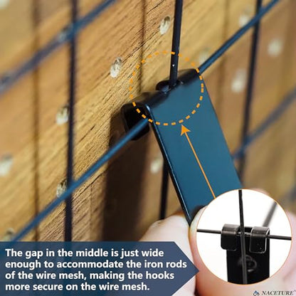 NACETURE Double Gridwall Display Hooks, 16 Pack Peg Hooks