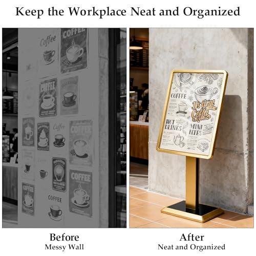 lesolar Adjustable Floor Standing Sign Holder Display, 21" x 29"Menu Stand