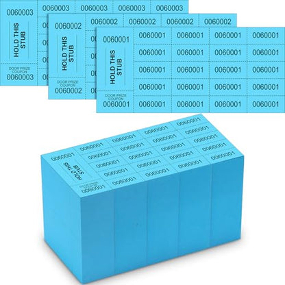 Kosiz 1000 Sheets 20 Bid Raffle Ticket Numbers Auction Tickets for Events & Church (Lake Blue) - color: Lake Blue, size: 20 Bid