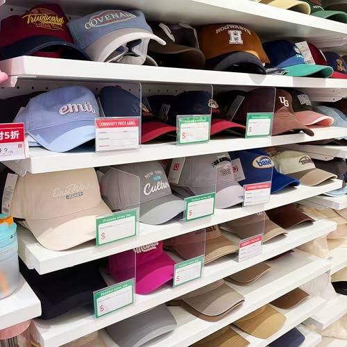 20 Pcs 30 * 12CM 1MM Separator Shelf Dividers Warehouse Shelf Isolation Board PVC Shelf Label for Supermarket Clothing Cabinet Storehouse Shelf - size: 3012-Card Slot-UP
