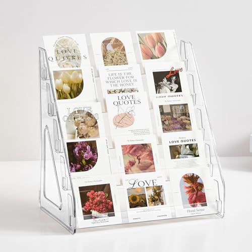 DEEIF 5 Tier Acrylic Trading Card Display Stand for Sports Cards, 1 Pack - size: 5 Tier, 1 Pack