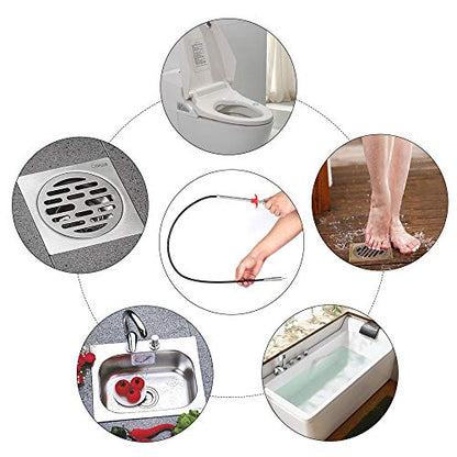 DR.PEN Flexible Grabber Claw Pick Up Reacher Tool (Drain Clog Remove Tool), With 4 Claws Bendable Hose Pickup Reaching Assist Tool for Litter Pick, Home and Kitchen Sink, Drains, Toilet (63 inch) - style: 63inch