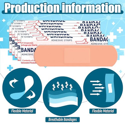 Timgle 1000 Pcs 3/4" X 3" Adhesive Waterproof Bandages Bulk - size: 3/4" x 3"