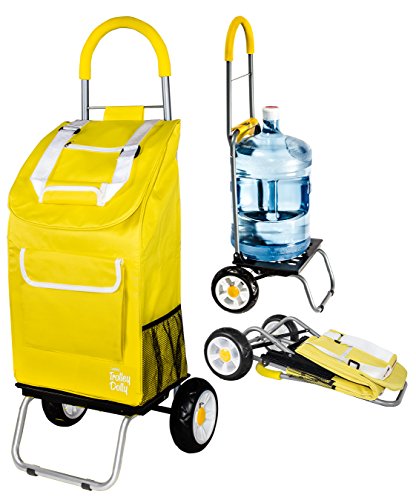 dbest products Trolley Dolly Shopping Grocery Foldable Cart Storage Mom, Blue Polka Dot - color: Daisy, style: Cart