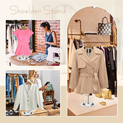 Adjustable T-Shirt Display Stand, Black Metal Clothing Rack, 16-27.9 Inch - size: Adult-1 Pack
