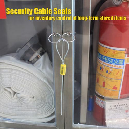 φ1.8mm x11.8" Yellow ISO17712 Certified Barcode Security Cable Seals (1000)