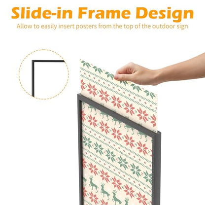lesolar 4-Tier Floor-Standing Magazine Rack with Poster Board Stand