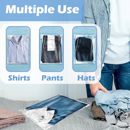 70 Pack 12x16" Clear Cellophane Bags for Shirts, Gift Wrapping, Artwork - size: 12x16 Inch