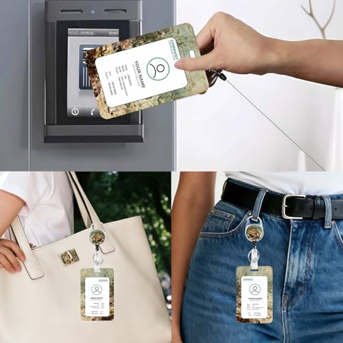 Vertical ID Badge Holder with Detachable Lanyard - Cool Sea Turtle - color: Cool Sea Turtle