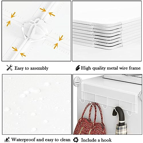 AWTATOS 6 Cube Closet Organizer Storage Shelves, White - color: White