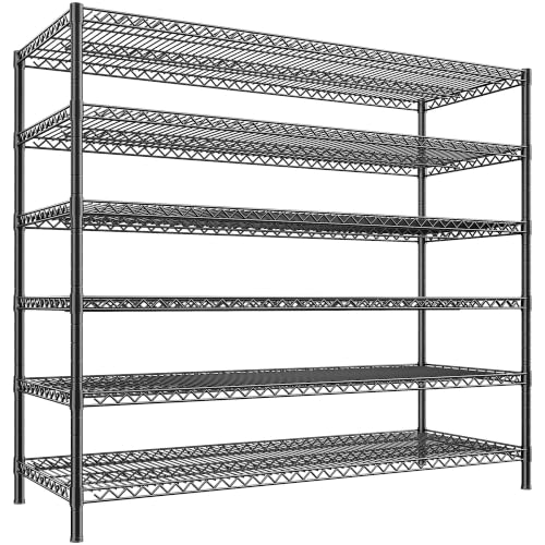REIBII Storage Shelves, 3840LBS Heavy Duty&Adjustable Height for Basement - size: 1 SET-83" H x 55.5" W x 18" D