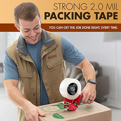 Packstrong Heavy Duty Packing Tape 6 Rolls, 3 Inch Wide 2.0 Mil 110 Yards - size: 3" Wide x 2 Mil Thick