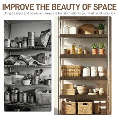Wire Shelf Covers, Wood Wire Rack Covers for Pantry Shelves, Easy to Assemble Wooden Closet Wires Shelving Cover, 0.6 Inches Thick Waterproof Durable Shelf Dividers for Kitchen, 28 * 16 Inches - size: 28"W x 16"D