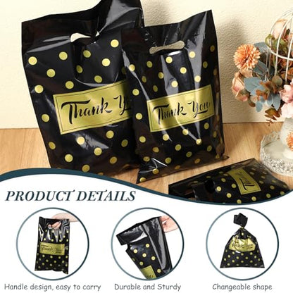 Jeyiour 300 Pcs Thank You Plastic Bags with Handles for business,Polka Dots - style: Polka Dots