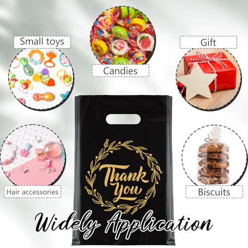 Jeyiour 300 Pcs Thank You Plastic Bags with Handles for business,Garland - style: Garland