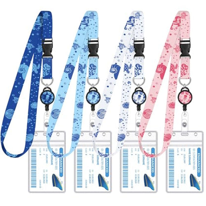 HONSIO 4 Pack Cruise Lanyard for Ship Cards, Cruise Essentials 2026, Ocean - color: Ocean Creature