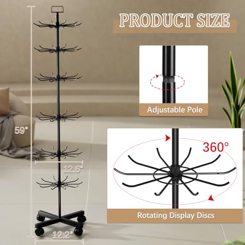 6 Tier Retail Display Stand Store Display Rack, Black - color: 6 Tier Black