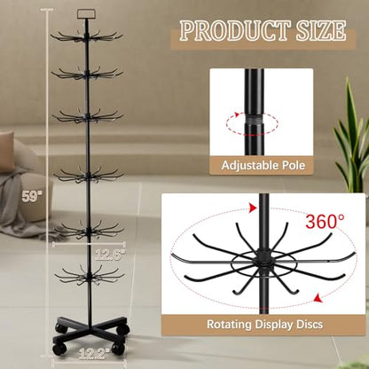 6 Tier Retail Display Stand Store Display Rack, Black - color: 6 Tier Black
