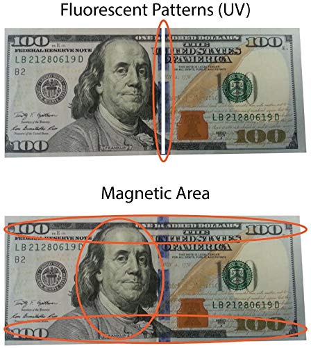 Mini 2-in-1 Counterfeit Money Bill Detector UV & Magnetic, 3.4in - color: Blue, size: Mini
