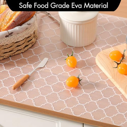 Cooyes Shelf Liner for Kitchen Cabinets, Non‑Adhesive Drawer Liner - color: Absolute White, size: 20"W x 360"L