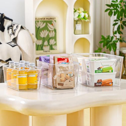 Freebat 12 Pack Pantry Organization and Storage,Clear Plastic Storage Bins - color: 4 Large&4 Middle&4 Small