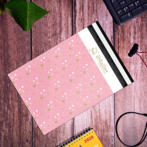 100 Count - 14.5 x 19 inch, Pink Polka Dot - Thank You Poly Mailer Envelope, Mailing Shipping Bags with Self Seal Strip - color: Pink Polka Dot - Thank You, size: 14.5" x 19"