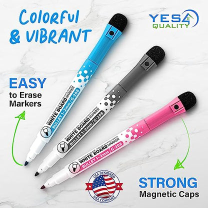 Magnetic Dry Erase Calendar 16x12 for Fridge with 3 Markers & Eraser - style: White Weekly Calendar