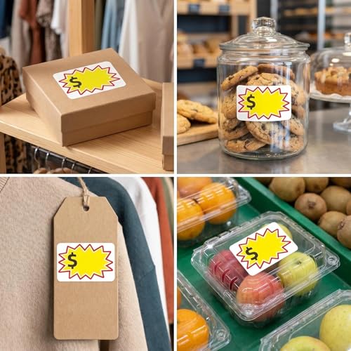 Garage Sale Stickers 2x3&3x4in 240 Pcs Removable Adhesive Price Tag Labels - size: 2x3/3x4