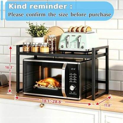 150 LBS Expandable Storage Shelves, Adjustable Metal Shelving Unit Rack - size: 1 Tier：11.8"D x 28.8"W x 16"H