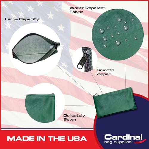 Multi-Purpose Zipper Bag, Forest Green, 11 x 6 - color: Forest Green