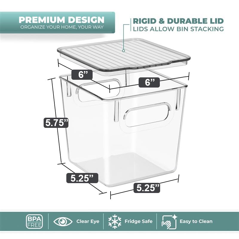 Sorbus Clear Toy Storage Bins with Lids, Stackable (Small, 8 Pack) - size: Small, style: 8 Pack
