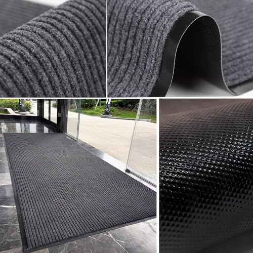 uyoyous Front Door Mat 3' X 10' Commercial Door Mats Heavy Duty Carpet Grey - color: Grey