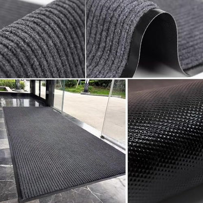 uyoyous Front Door Mat 3' X 10' Commercial Door Mats Heavy Duty Carpet Grey - color: Grey