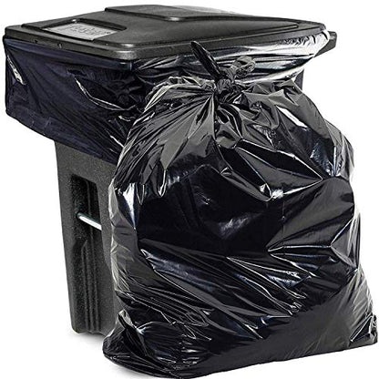 Heavy Duty 65 Gallon Black Trash Bags - (Pack of 50) 1.6 MIL - 50" x 58" Industrial Garbage Bags Premium Quality Plastic Can Liners for Recycling, Bottles, Cans, Contractors, Toter, Rubbermaid