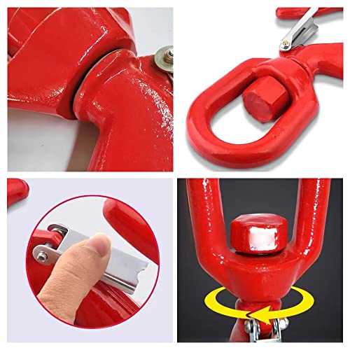 5 Ton Swivel Lifting Hook with Safety Latch，Swivel Hooks Heavy Duty for 5Ton Working Load Limit Chain Hook for Lifting Port Transportation