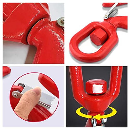 5 Ton Swivel Lifting Hook with Safety Latch，Swivel Hooks Heavy Duty for 5Ton Working Load Limit Chain Hook for Lifting Port Transportation