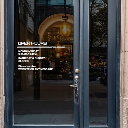 Business Hours Sign for Window – Modern (MODERN) - color: MODERN