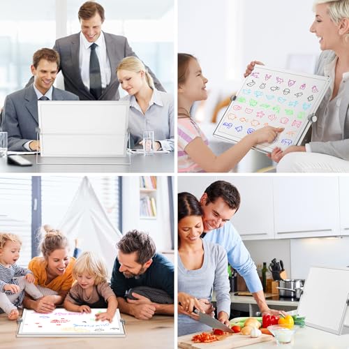 Desktop Whiteboard 16x12 Stand, Double Sided Dry Erase Board Kids - size: 16*12white