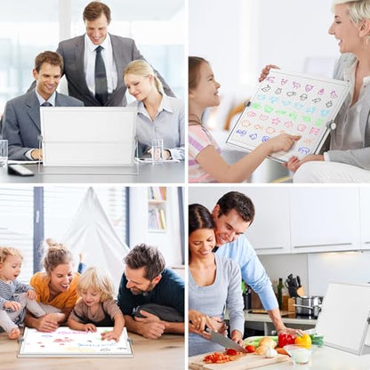 Desktop Whiteboard 16x12 Stand, Double Sided Dry Erase Board Kids - size: 16*12white