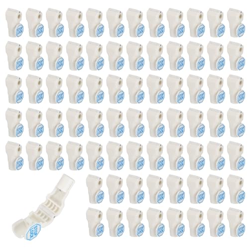 PATIKIL Hook Locks Stop Locks 6mm Plastic Magnet Security Hook White 120Pcs - color: White, size: 6mm