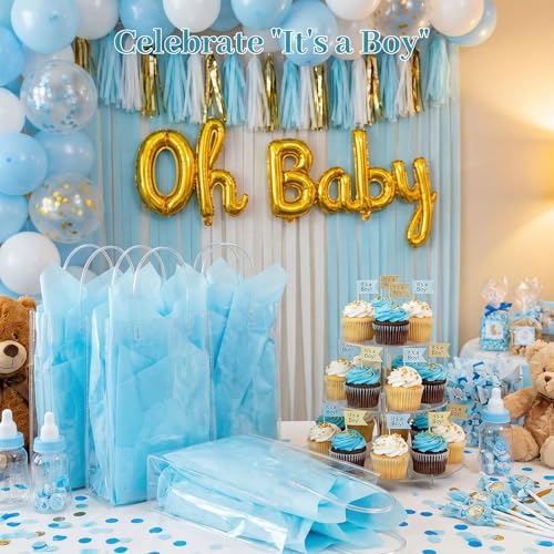 Shindel Light Blue Tissue Paper 120 Sheets, 20 X 14 inch for Gift Bags - color: Blue