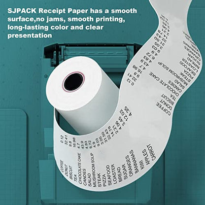 SJPACK Thermal Paper 2 1/4" x 50' Pos Receipt Paper, 50 rolls Cash Register Roll Verifone Vx510 Vx520 Vx570 Ingenico iCT200 iCT 220 iCT250 - size: 2-1/4"x 50', style: 50 Rolls