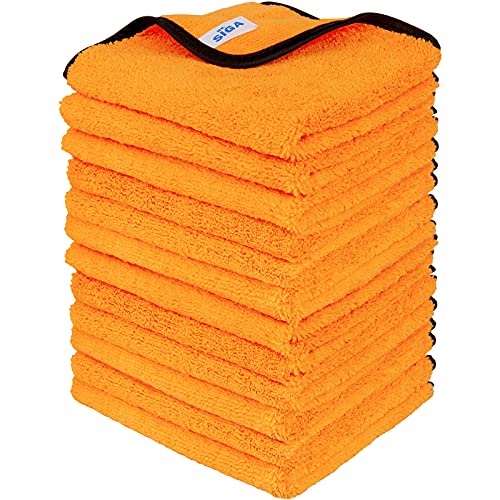 MR.SIGA Professional Microfiber Towels for Cars, Scratch Free, 12 Pack